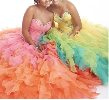 Rainbow on sale quinceanera dresses