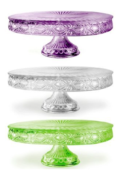 Savoie Glass 11 inch Round Cake Stand