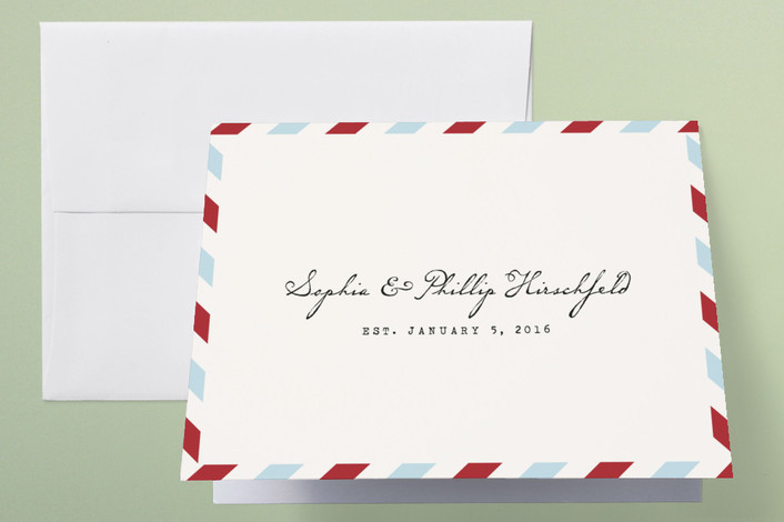 air mail thank you cards