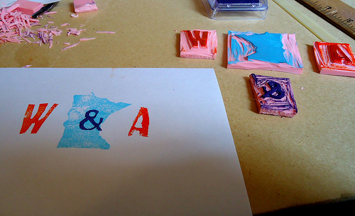 Art with Kids: Make Your Own Letter Stamps