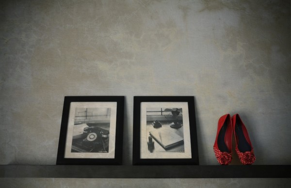 red polka dot shoes and photos