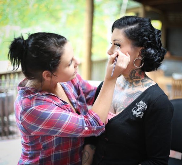 tattooed bride make up