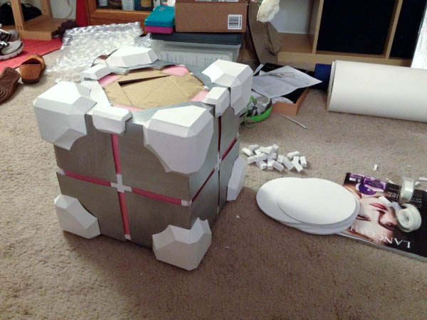 How to make a Portal Companion Cube card box • Offbeat Wed (was