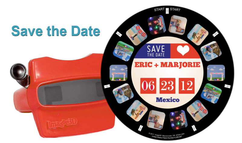 Make your own custom View Master-style wedding invitations with