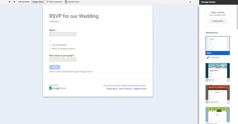 How To Create An Rsvp Using Google Docs