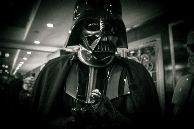 Darth Vader at the wedding on @offbeatbride