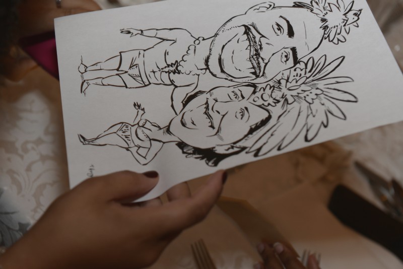 Wedding cartoonist on @offbeatbride