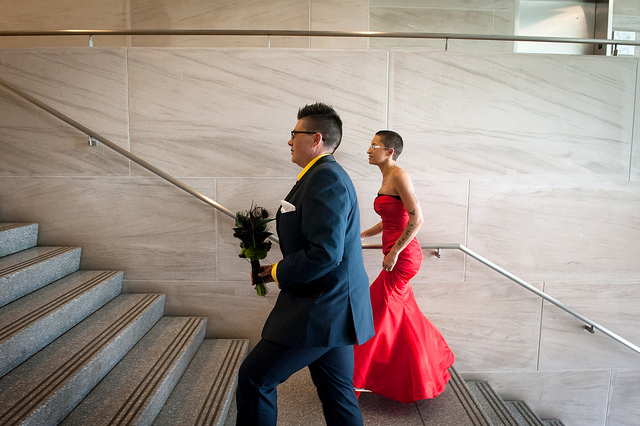 Couple at the courthouse