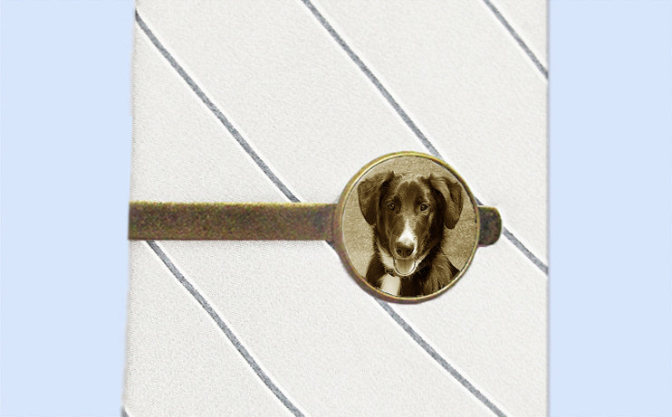 Wait, speaking of fur, how about a tie bar pet memorial so your dead pooch can be with you on your wedding day? UG. The feels.