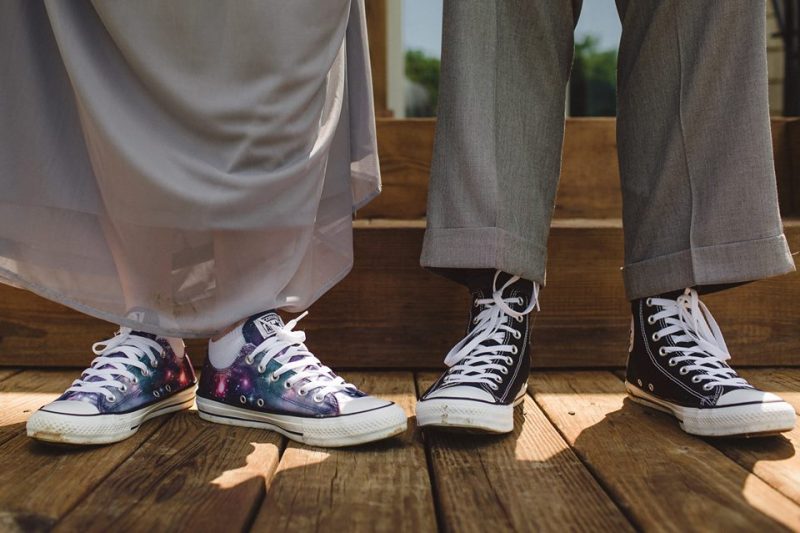 A polyamorous elopement at a lakeside bungalow