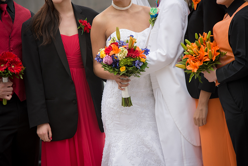 Rainbow wedding as seen on @offbeatbride