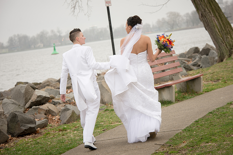 Rainbow wedding as seen on @offbeatbride