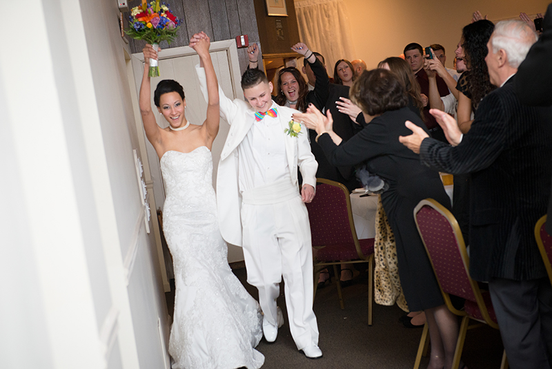 Rainbow wedding as seen on @offbeatbride