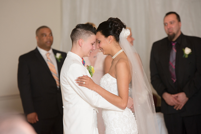 Rainbow wedding as seen on @offbeatbride