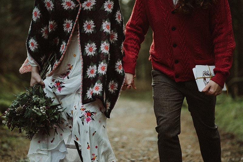 Scottish elopement as seen on @offbeatbride #weddings #scotland #bohemian