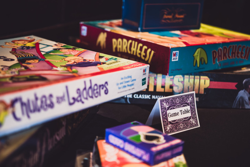 Chicago board game wedding as seen on @offbeatbride