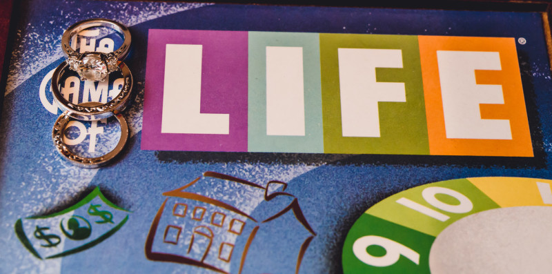 Chicago board game wedding as seen on @offbeatbride