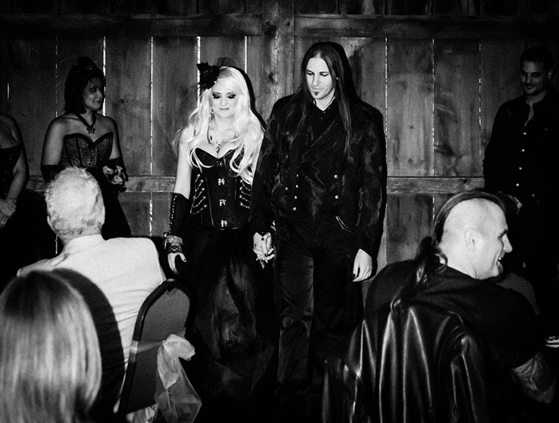 Goth fantasy wedding as seen on @offbeatbride