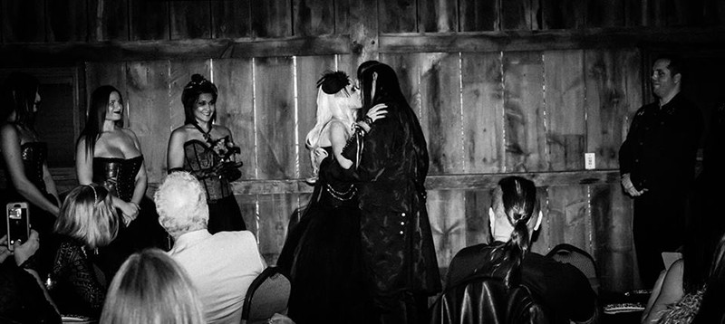 Goth fantasy wedding as seen on @offbeatbride