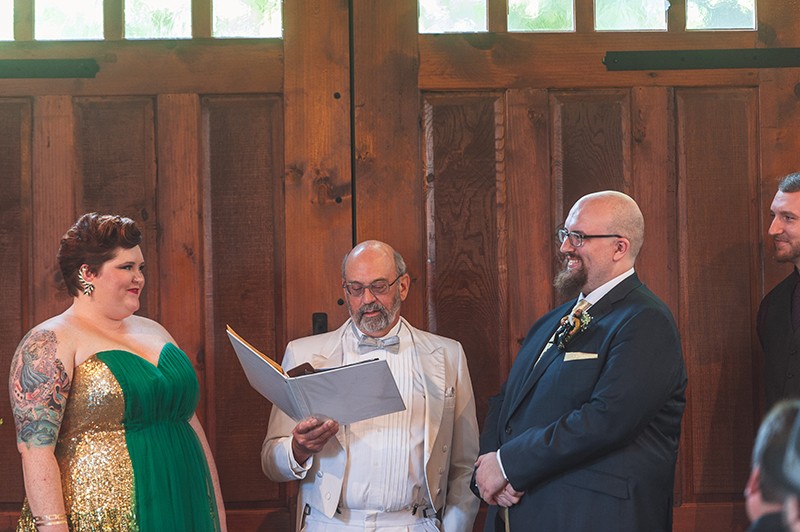 Oscars in space wedding as seen on @offbeatbride
