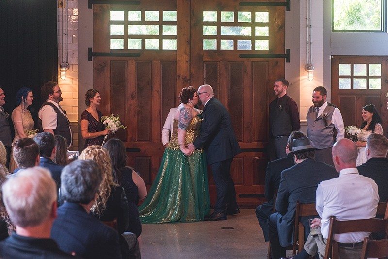 Oscars in space wedding as seen on @offbeatbride