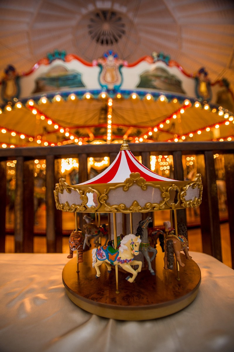 Genderqueer, sweets-loving, carousel wedding as seen on @offbeatbride