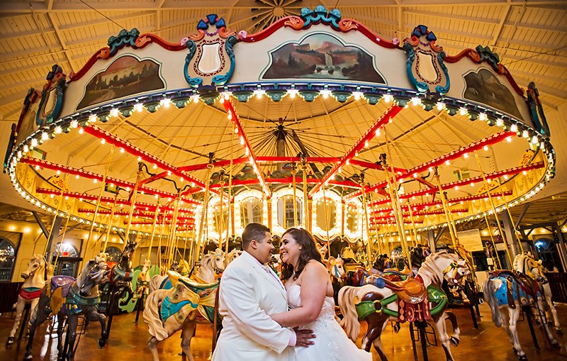 Genderqueer, sweets-loving, carousel wedding as seen on @offbeatbride