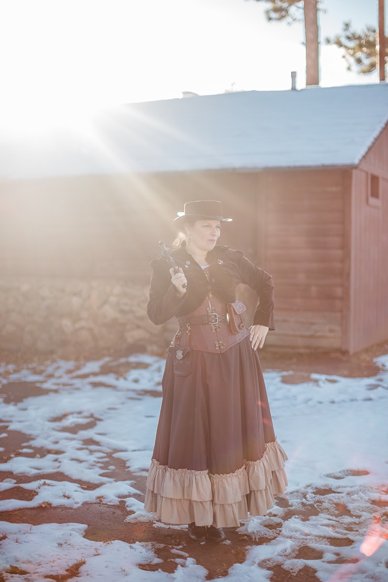 Steampunk engagement shoot as seen on @offbeatbride