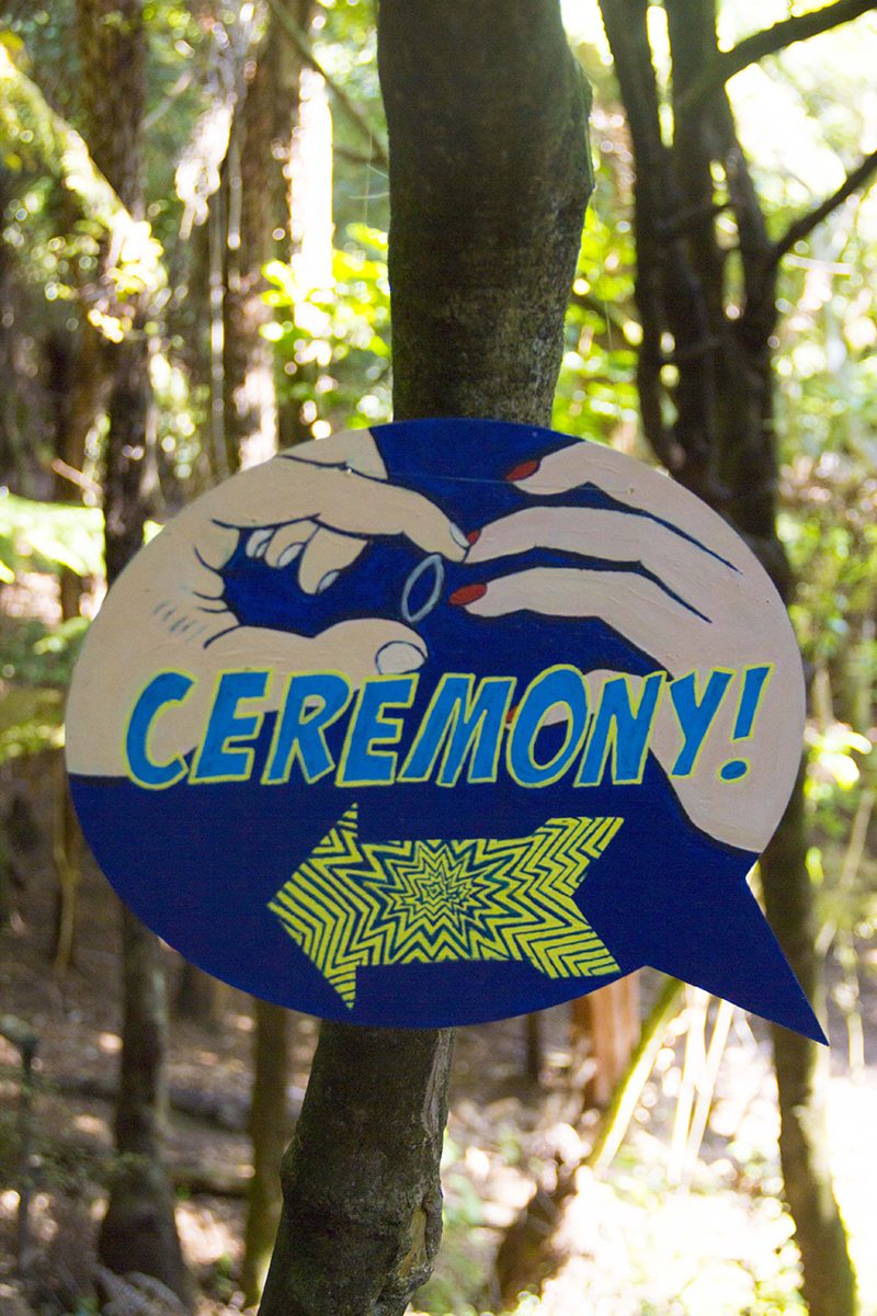 A superhero and pop culture-infused scout camp wedding as seen on @offbeatbride