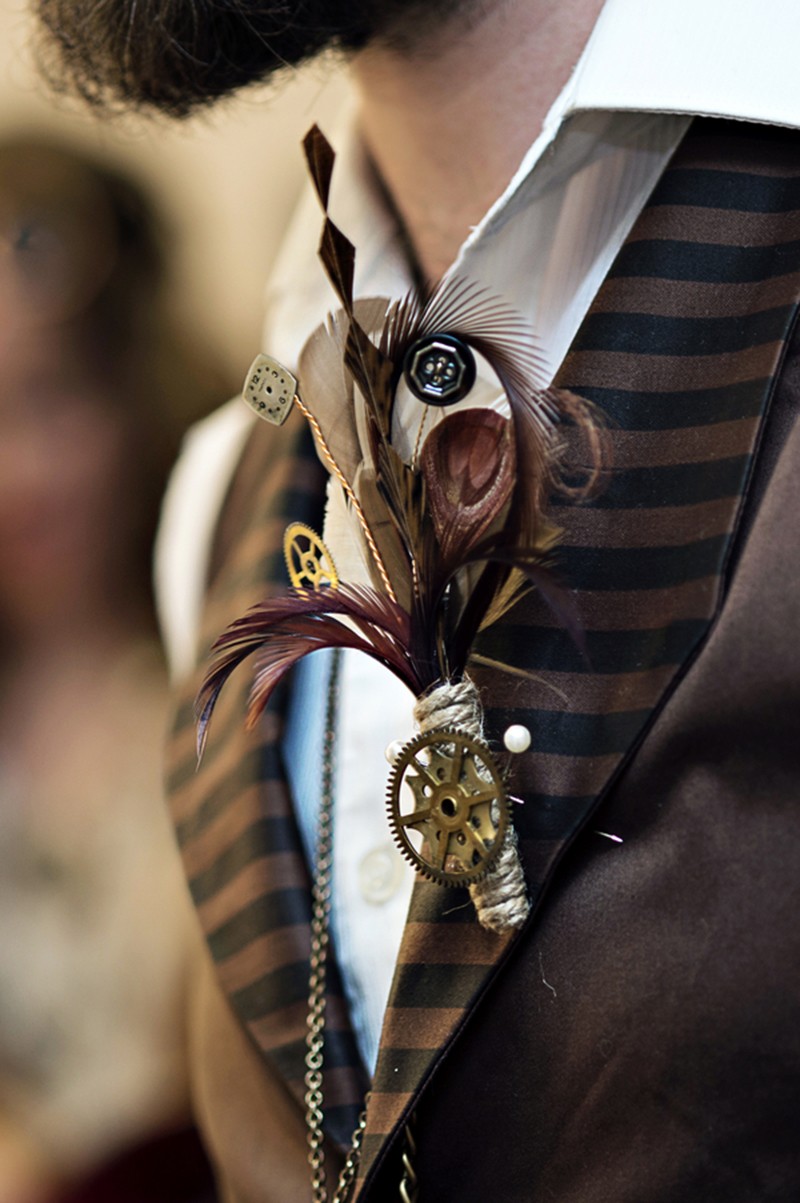 theatrical steampunk wedding as seen on @offbeatbride #steampunk #weddings