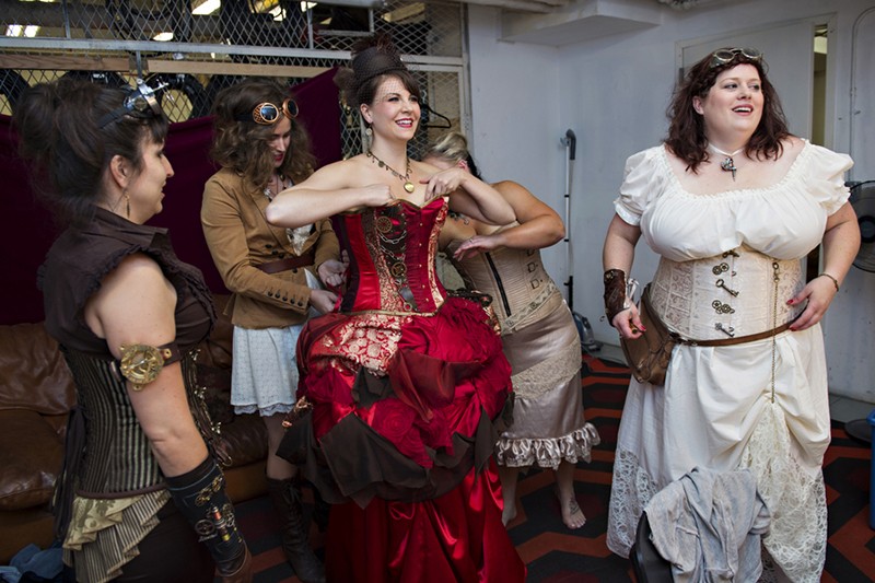theatrical steampunk wedding as seen on @offbeatbride #steampunk #weddings