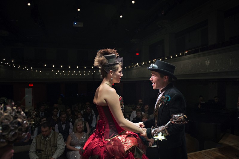 Steampunk wedding as seen on @offbeatbride #steampunk #weddings