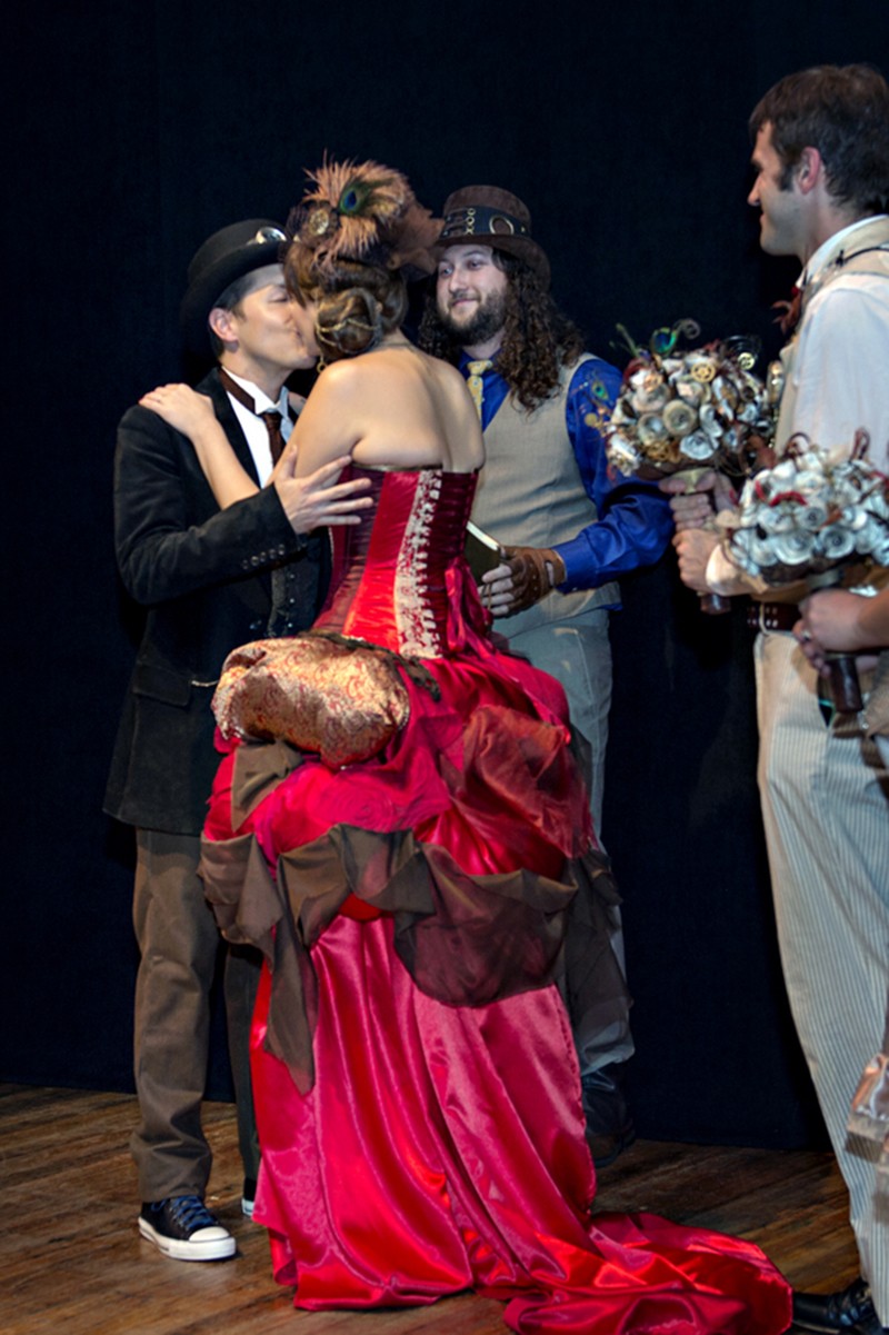 Steampunk wedding as seen on @offbeatbride #steampunk #weddings