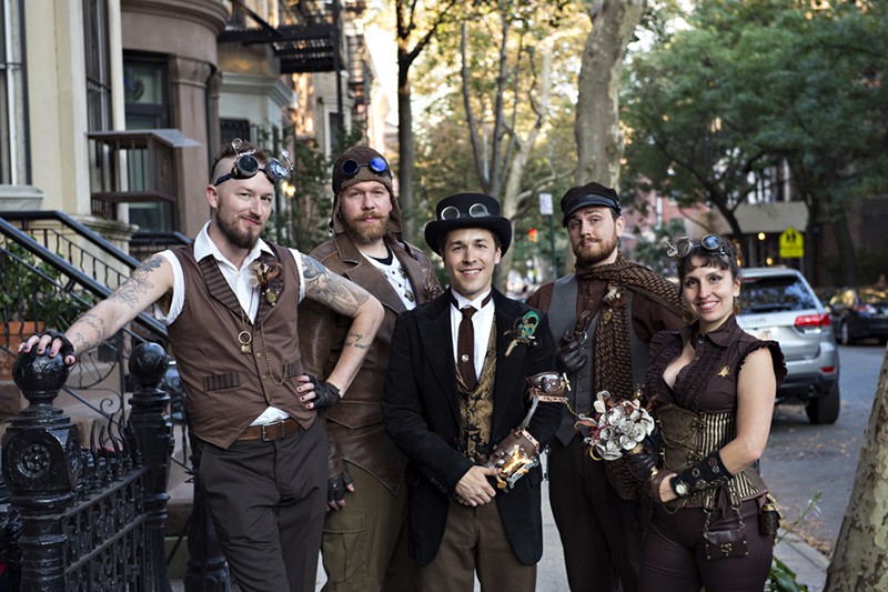 Steampunk wedding as seen on @offbeatbride #steampunk #weddings