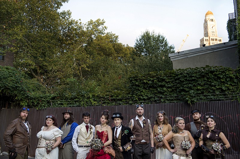 Steampunk wedding as seen on @offbeatbride #steampunk #weddings