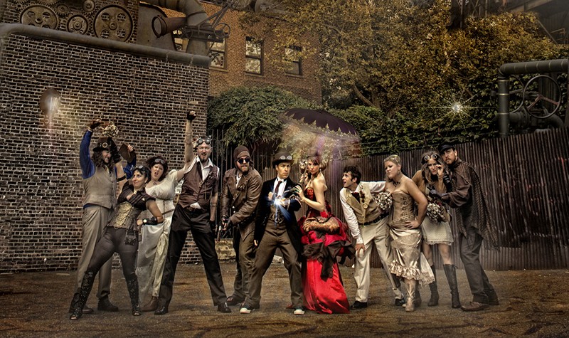 Steampunk wedding as seen on @offbeatbride #steampunk #weddings