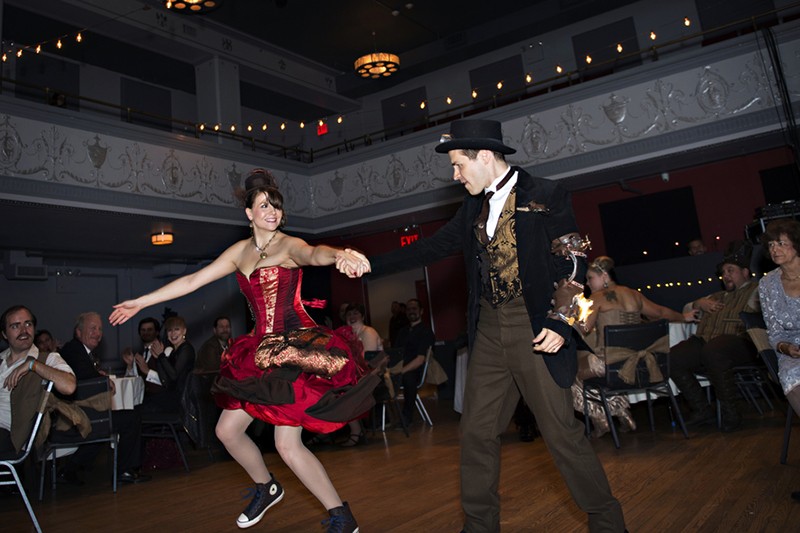 Steampunk wedding as seen on @offbeatbride #steampunk #weddings