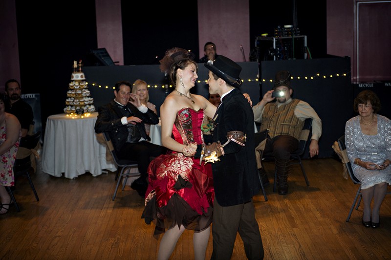 Steampunk wedding as seen on @offbeatbride #steampunk #weddings