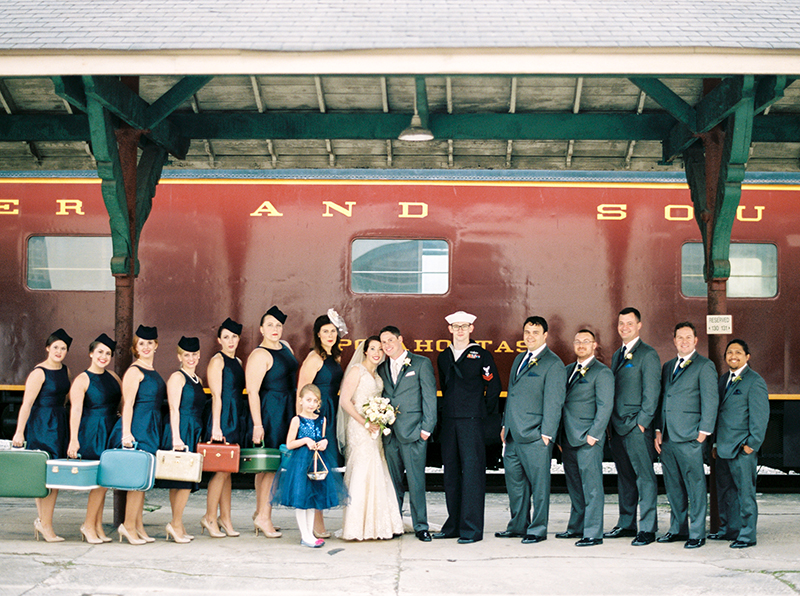 Vintage travel-themed wedding as seen on @offbeatbride