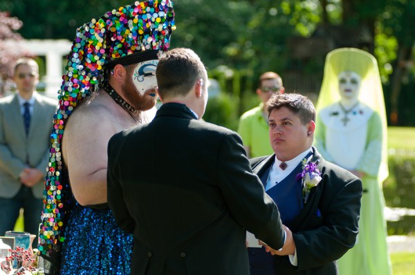 Female wedding officiant outlet attire