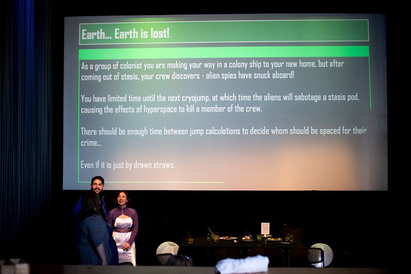 Mass Effect meets Star Trek at this theatrical science wedding as seen on @offbeatbride