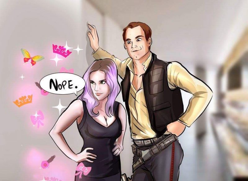 Cartoon version of me and my bestie, by Ali Vee