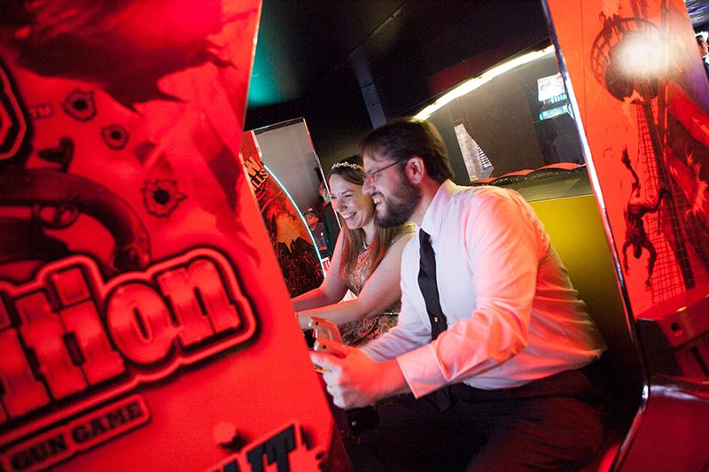 Level up at this board games, arcade, quest wedding as seen on @offbeatbride