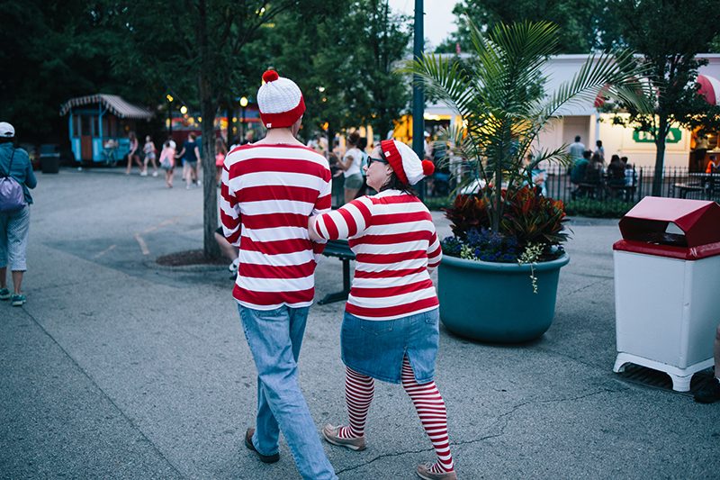 Where's Waldo engagement shoot as seen on @offbeatbride