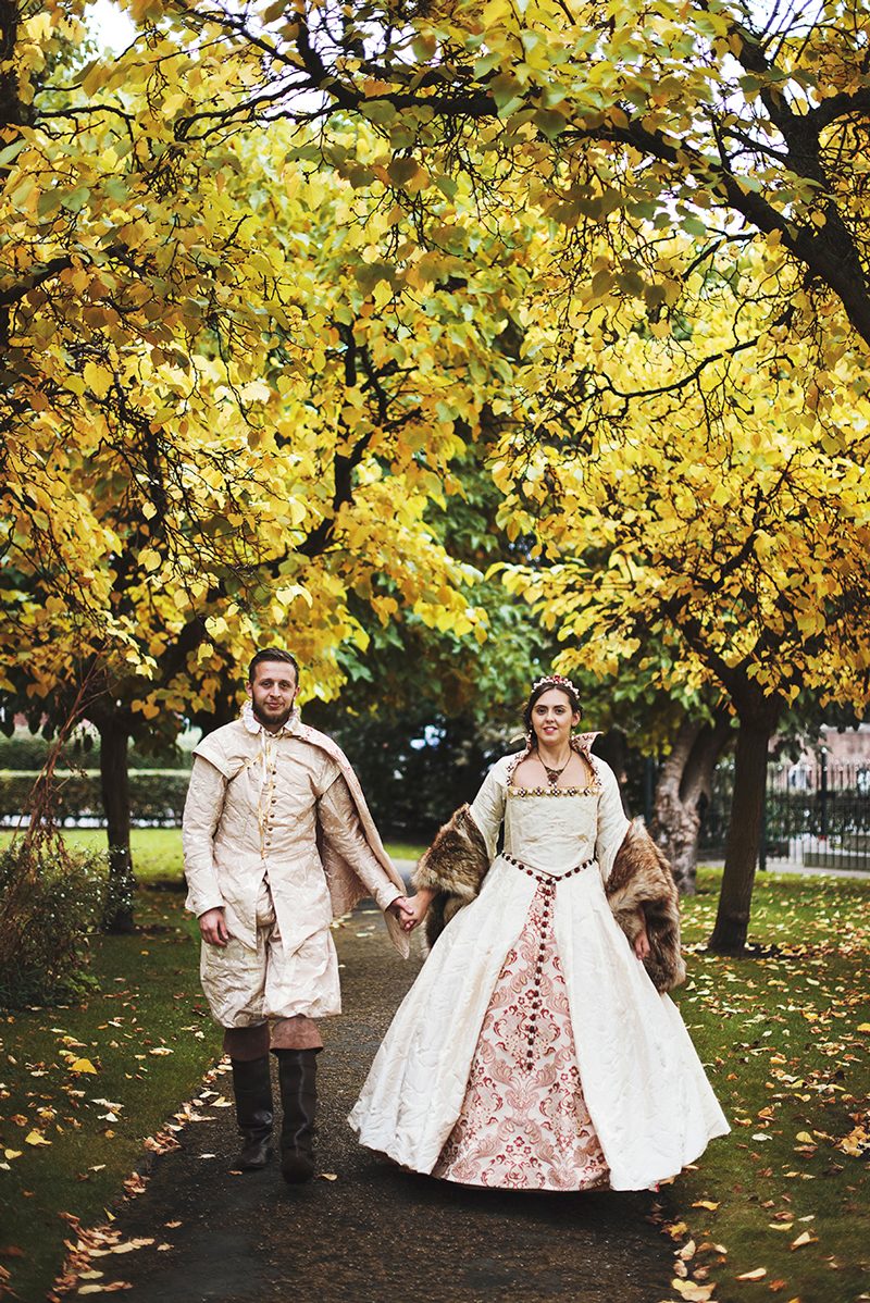 This Tudor themed wedding had birds of prey AND archery