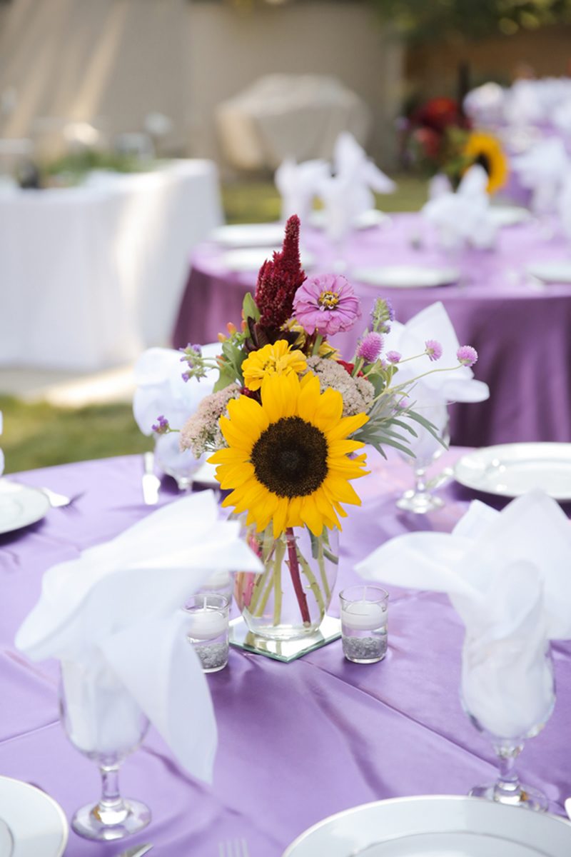 Wildflower backyard wedding as seen on @offbeatbride