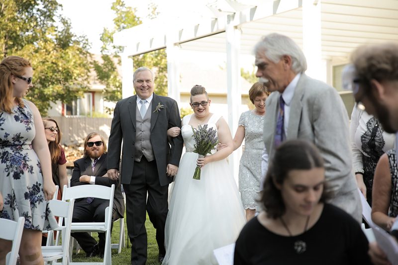 Wildflower backyard wedding as seen on @offbeatbride