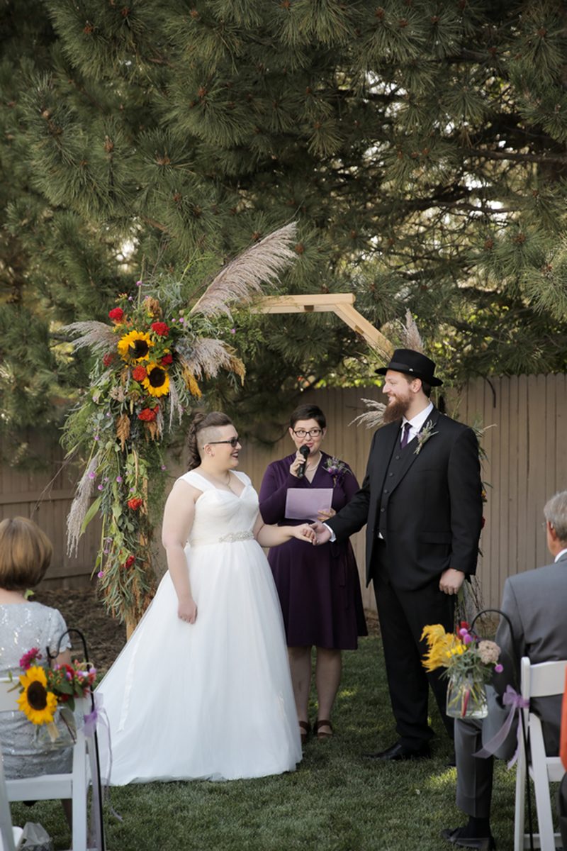 Wildflower backyard wedding as seen on @offbeatbride
