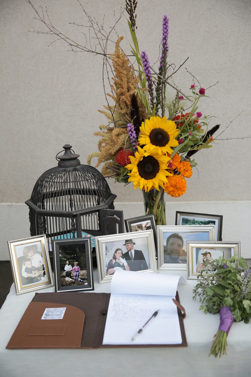 Wildflower backyard wedding as seen on @offbeatbride