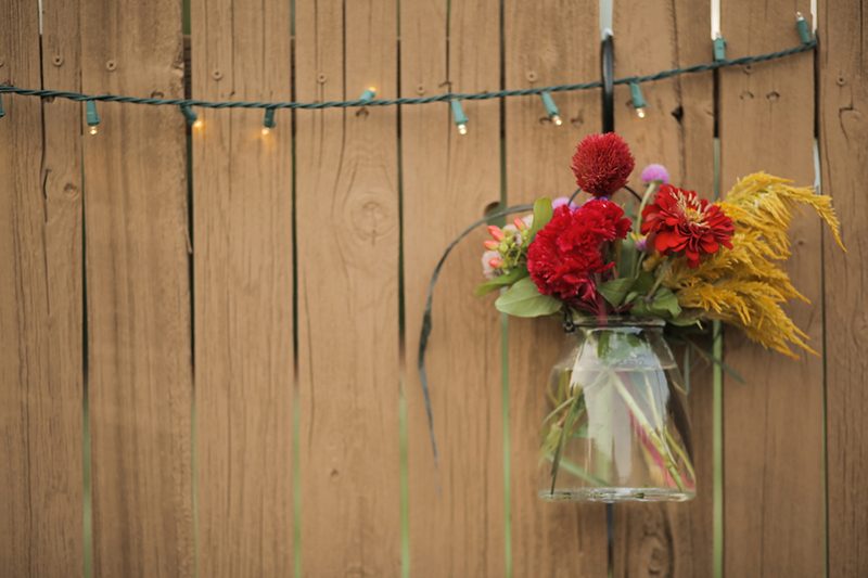 Wildflower backyard wedding as seen on @offbeatbride
